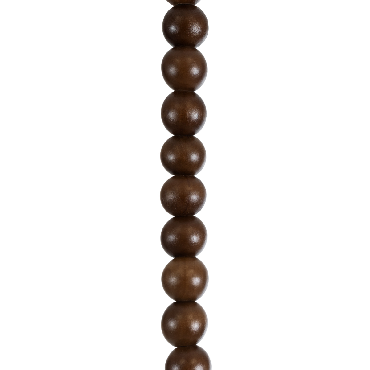 GloboStar® BEADS 00694 Vintage Κρεμαστό Φωτιστικό Ανάρτηση Μονόφωτο 1 x E27 IP20 Καφέ Ξύλο - Μ4 x Π4 x Υ47cm