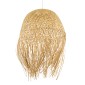 GloboStar® MANILA 00713 Boho Κρεμαστό Φωτιστικό Πλέγμα Μονόφωτο 1 x E27 IP20 Μπέζ Ξύλο - Μ50 x Π50 x Υ70cm