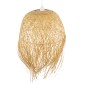 GloboStar® MANILA 00713 Boho Κρεμαστό Φωτιστικό Πλέγμα Μονόφωτο 1 x E27 IP20 Μπέζ Ξύλο - Μ50 x Π50 x Υ70cm