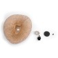 GloboStar® MEXICO 00719 Boho Κρεμαστό Φωτιστικό Ανάρτηση Μονόφωτο 1 x E27 IP20 Μπεζ Ξύλο - Μ65 x Π46 x Y30cm