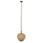 GloboStar® SIMON 00726 Boho Κρεμαστό Φωτιστικό Πλέγμα Μονόφωτο 1 x E27 IP20 Μπεζ & Μπλε Σχοινί - Μ30 x Π30 x Υ30cm