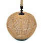 GloboStar® SIMON 00726 Boho Κρεμαστό Φωτιστικό Πλέγμα Μονόφωτο 1 x E27 IP20 Μπεζ & Μπλε Σχοινί - Μ30 x Π30 x Υ30cm
