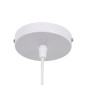 GloboStar® SANTOR 00728 Boho Κρεμαστό Φωτιστικό Πλέγμα Μονόφωτο 1 x E27 IP20 Λευκό & Μπλε Σχοινί - Μ30 x Π30 x Υ30cm
