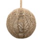 GloboStar® MANDALA 00731 Boho Κρεμαστό Φωτιστικό Πλέγμα Μονόφωτο 1 x E27 IP20 Μπεζ Σχοινί - Μ30 x Π30 x Y30cm