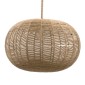 GloboStar® MANDALA 00732 Boho Κρεμαστό Φωτιστικό Πλέγμα Μονόφωτο 1 x E27 IP20 Μπεζ Σχοινί - Μ80 x Π80 x Υ60cm