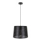 GloboStar® SPARKLE 00733 Μοντέρνο Κρεμαστό Φωτιστικό Καπέλο Μονόφωτο 1 x E27 IP20 Μαύρο Μέταλλο - Μ35 x Π35 x Υ26cm