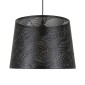 GloboStar® SPARKLE 00733 Μοντέρνο Κρεμαστό Φωτιστικό Καπέλο Μονόφωτο 1 x E27 IP20 Μαύρο Μέταλλο - Μ35 x Π35 x Υ26cm