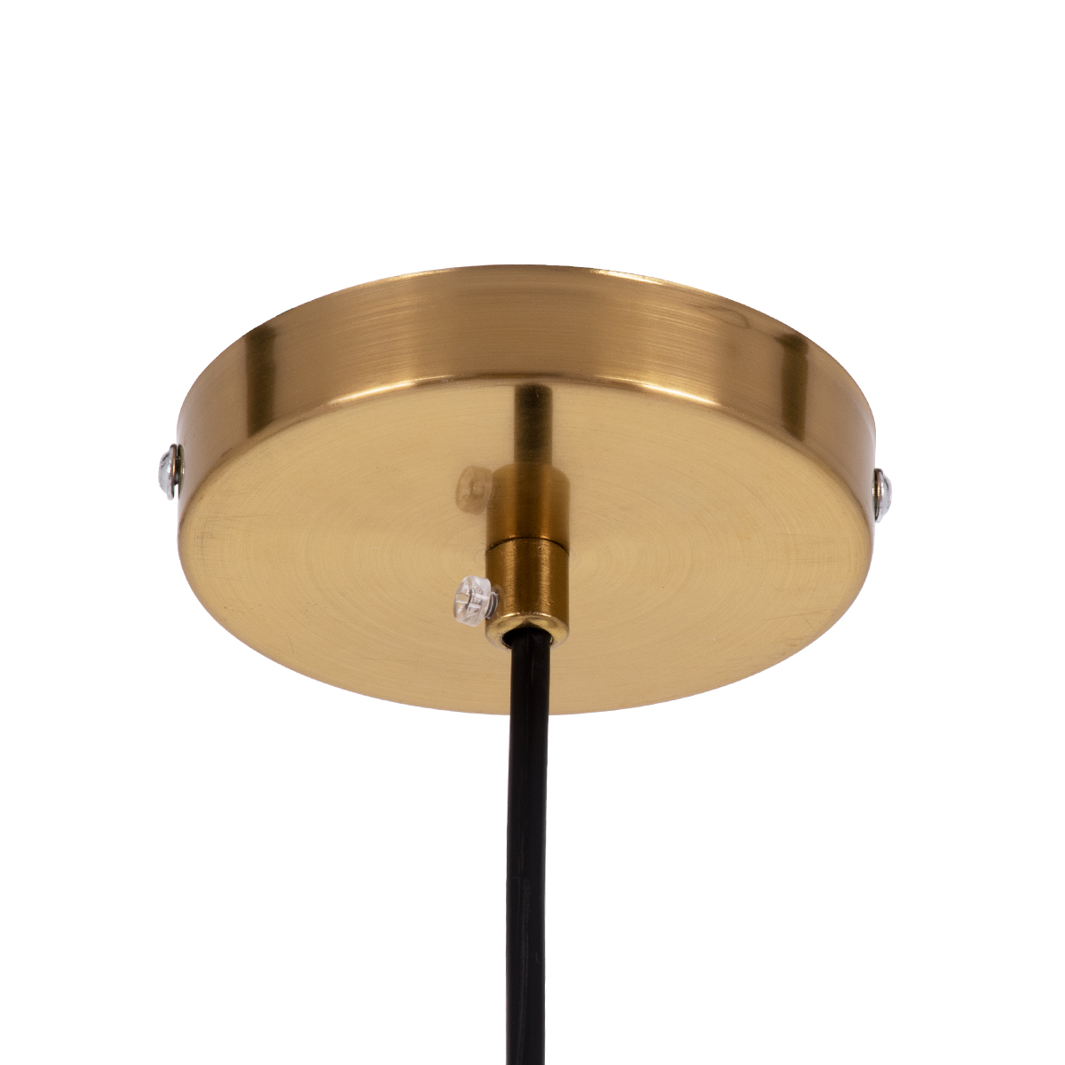 GloboStar® AVERY 00739 Μοντέρνο Κρεμαστό Φωτιστικό Μπάλα Μονόφωτο 1 x E27 IP20 Διάφανο Γυαλί με Χρυσό Μέταλλο - Μ18 x Π18 x Υ38cm