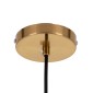 GloboStar® AVERY 00739 Μοντέρνο Κρεμαστό Φωτιστικό Μπάλα Μονόφωτο 1 x E27 IP20 Διάφανο Γυαλί με Χρυσό Μέταλλο - Μ18 x Π18 x Υ38cm
