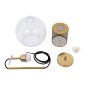 GloboStar® AVERY 00739 Μοντέρνο Κρεμαστό Φωτιστικό Μπάλα Μονόφωτο 1 x E27 IP20 Διάφανο Γυαλί με Χρυσό Μέταλλο - Μ18 x Π18 x Υ38cm