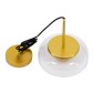 GloboStar® CHARLOTTE 00742 Μοντέρνο Κρεμαστό Φωτιστικό Καμπάνα CREE LED 5W 500lm 180° AC 85-265V IP20 Θερμό Λευκό 2700K Διάφανο Γυαλί με Χρυσό Μέταλλο - Μ23 x Π23 x Υ23cm - 2 Xρόνια Εγγύηση
