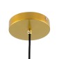 GloboStar® CHARLOTTE 00742 Μοντέρνο Κρεμαστό Φωτιστικό Καμπάνα CREE LED 5W 500lm 180° AC 85-265V IP20 Θερμό Λευκό 2700K Διάφανο Γυαλί με Χρυσό Μέταλλο - Μ23 x Π23 x Υ23cm - 2 Xρόνια Εγγύηση