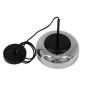 GloboStar® CHARLOTTE 00743 Μοντέρνο Κρεμαστό Φωτιστικό Καμπάνα CREE LED 5W 500lm 180° AC 85-265V IP20 Θερμό Λευκό 2700K Ασημί Γυαλί με Μαύρο Μέταλλο Μ23 x Π23 x Υ23cm - 2 Xρόνια Εγγύηση