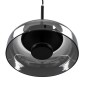 GloboStar® CHARLOTTE 00743 Μοντέρνο Κρεμαστό Φωτιστικό Καμπάνα CREE LED 5W 500lm 180° AC 85-265V IP20 Θερμό Λευκό 2700K Ασημί Γυαλί με Μαύρο Μέταλλο Μ23 x Π23 x Υ23cm - 2 Xρόνια Εγγύηση