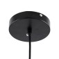 GloboStar® CHARLOTTE 00743 Μοντέρνο Κρεμαστό Φωτιστικό Καμπάνα CREE LED 5W 500lm 180° AC 85-265V IP20 Θερμό Λευκό 2700K Ασημί Γυαλί με Μαύρο Μέταλλο Μ23 x Π23 x Υ23cm - 2 Xρόνια Εγγύηση