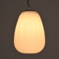 GloboStar® FREYA 00745 Μοντέρνο Κρεμαστό Φωτιστικό Ανάρτηση Μονόφωτο 1 x E27 IP20 Λευκό Γυαλί με Ασημί Μέταλλο - Μ24 x Π24 x Υ35cm