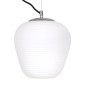 GloboStar® FREYA 00746 Μοντέρνο Κρεμαστό Φωτιστικό Ανάρτηση Μονόφωτο 1 x E27 IP20 Λευκό Γυαλί με Ασημί Μέταλλο - Μ20 x Π20 x Υ23cm