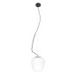 GloboStar® FREYA 00746 Μοντέρνο Κρεμαστό Φωτιστικό Ανάρτηση Μονόφωτο 1 x E27 IP20 Λευκό Γυαλί με Ασημί Μέταλλο - Μ20 x Π20 x Υ23cm