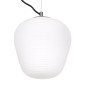 GloboStar® FREYA 00746 Μοντέρνο Κρεμαστό Φωτιστικό Ανάρτηση Μονόφωτο 1 x E27 IP20 Λευκό Γυαλί με Ασημί Μέταλλο - Μ20 x Π20 x Υ23cm