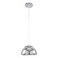 GloboStar® CRISTIN 00756 Μοντέρνο Κρεμαστό Φωτιστικό Ανάρτηση Μονόφωτο 1 x G4 Ασημί Γυαλί - Μ18 x Π18 x Υ13cm