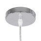 GloboStar® CRISTIN 00756 Μοντέρνο Κρεμαστό Φωτιστικό Ανάρτηση Μονόφωτο 1 x G4 Ασημί Γυαλί - Μ18 x Π18 x Υ13cm