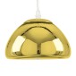 GloboStar® CRISTIN 00757 Μοντέρνο Κρεμαστό Φωτιστικό Ανάρτηση Μονόφωτο 1 x G4 Χρυσό Γυαλί - Μ18 x Π18 x Υ13cm