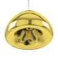 GloboStar® CRISTIN 00757 Μοντέρνο Κρεμαστό Φωτιστικό Ανάρτηση Μονόφωτο 1 x G4 Χρυσό Γυαλί - Μ18 x Π18 x Υ13cm