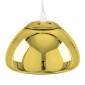 GloboStar® CRISTIN 00757 Μοντέρνο Κρεμαστό Φωτιστικό Ανάρτηση Μονόφωτο 1 x G4 Χρυσό Γυαλί - Μ18 x Π18 x Υ13cm