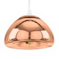 GloboStar® CRISTIN 00758 Μοντέρνο Κρεμαστό Φωτιστικό Ανάρτηση Μονόφωτο 1 x G4 Χάλκινο Γυαλί - Μ18 x Π18 x Υ13cm