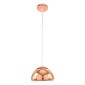 GloboStar® CRISTIN 00758 Μοντέρνο Κρεμαστό Φωτιστικό Ανάρτηση Μονόφωτο 1 x G4 Χάλκινο Γυαλί - Μ18 x Π18 x Υ13cm