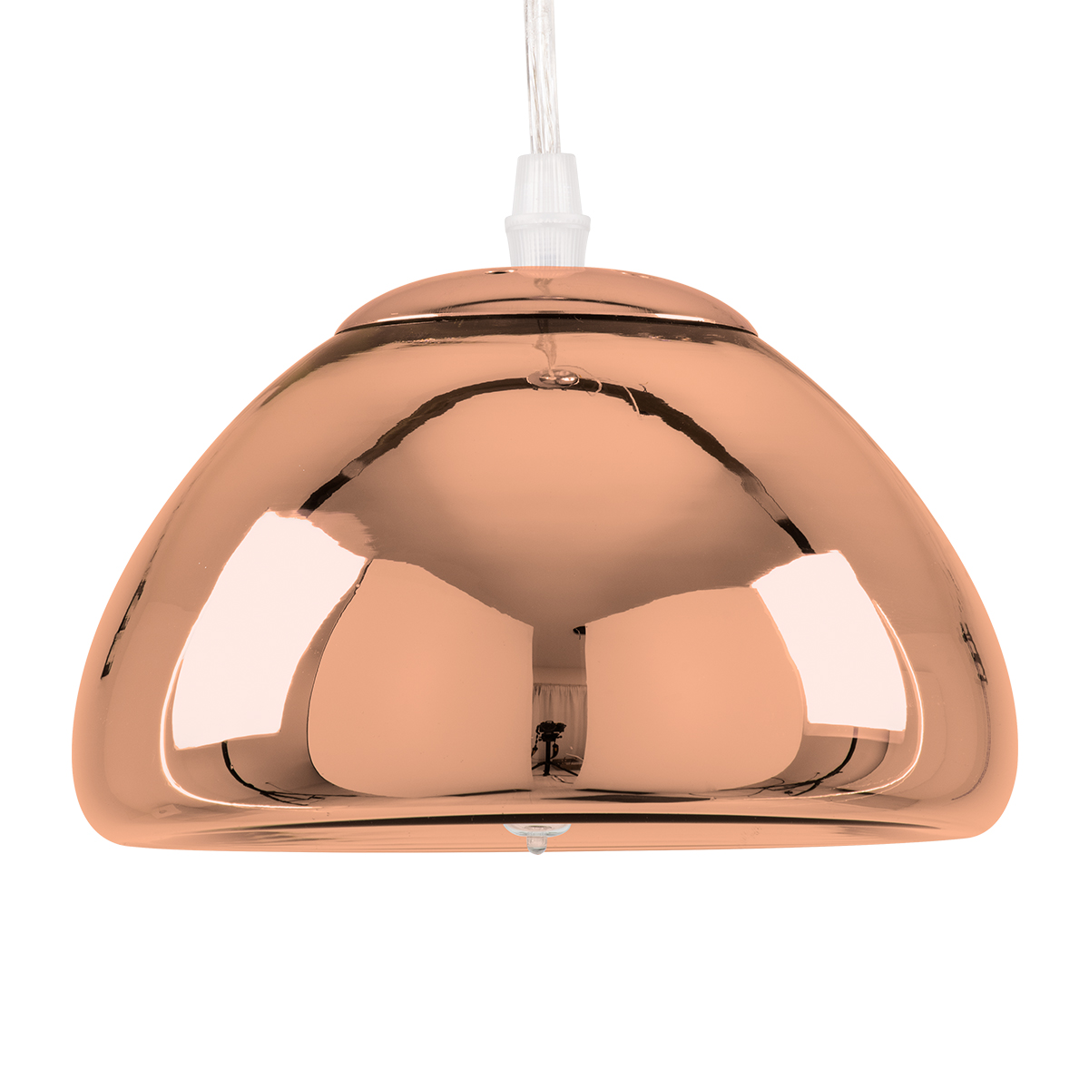 GloboStar® CRISTIN 00758 Μοντέρνο Κρεμαστό Φωτιστικό Ανάρτηση Μονόφωτο 1 x G4 Χάλκινο Γυαλί - Μ18 x Π18 x Υ13cm