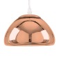 GloboStar® CRISTIN 00758 Μοντέρνο Κρεμαστό Φωτιστικό Ανάρτηση Μονόφωτο 1 x G4 Χάλκινο Γυαλί - Μ18 x Π18 x Υ13cm
