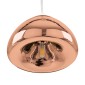 GloboStar® CRISTIN 00758 Μοντέρνο Κρεμαστό Φωτιστικό Ανάρτηση Μονόφωτο 1 x G4 Χάλκινο Γυαλί - Μ18 x Π18 x Υ13cm