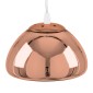 GloboStar® CRISTIN 00758 Μοντέρνο Κρεμαστό Φωτιστικό Ανάρτηση Μονόφωτο 1 x G4 Χάλκινο Γυαλί - Μ18 x Π18 x Υ13cm
