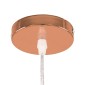 GloboStar® CRISTIN 00758 Μοντέρνο Κρεμαστό Φωτιστικό Ανάρτηση Μονόφωτο 1 x G4 Χάλκινο Γυαλί - Μ18 x Π18 x Υ13cm