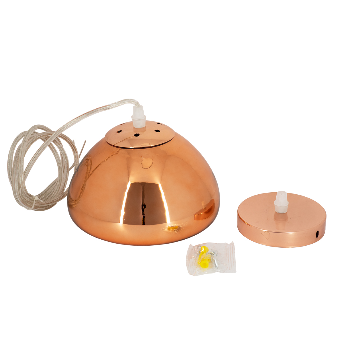 GloboStar® CRISTIN 00758 Μοντέρνο Κρεμαστό Φωτιστικό Ανάρτηση Μονόφωτο 1 x G4 Χάλκινο Γυαλί - Μ18 x Π18 x Υ13cm