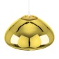 GloboStar® CRISTIN 00760 Μοντέρνο Κρεμαστό Φωτιστικό Ανάρτηση Μονόφωτο 1 x E27 IP20 Χρυσό Γυαλί - Μ30 x Π30 x Υ19cm