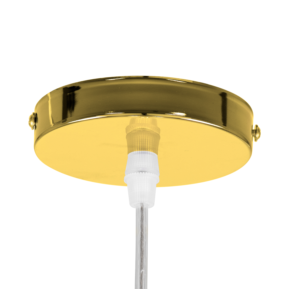 GloboStar® CRISTIN 00760 Μοντέρνο Κρεμαστό Φωτιστικό Ανάρτηση Μονόφωτο 1 x E27 IP20 Χρυσό Γυαλί - Μ30 x Π30 x Υ19cm