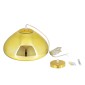 GloboStar® CRISTIN 00760 Μοντέρνο Κρεμαστό Φωτιστικό Ανάρτηση Μονόφωτο 1 x E27 IP20 Χρυσό Γυαλί - Μ30 x Π30 x Υ19cm
