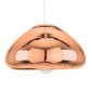 GloboStar® CRISTIN 00761 Μοντέρνο Κρεμαστό Φωτιστικό Ανάρτηση Μονόφωτο 1 x E27 IP20 Χάλκινο Γυαλί - Μ30 x Π30 x Υ19cm