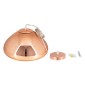 GloboStar® CRISTIN 00761 Μοντέρνο Κρεμαστό Φωτιστικό Ανάρτηση Μονόφωτο 1 x E27 IP20 Χάλκινο Γυαλί - Μ30 x Π30 x Υ19cm