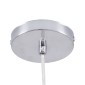 GloboStar® DIXAR 00762 Μοντέρνο Κρεμαστό Φωτιστικό Ανάρτηση Μονόφωτο 1 x E27 IP20 Κόκκινο Γυαλί με Ασημί Μέταλλο - Μ28 x Π28 x Υ40cm