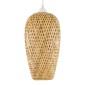 GloboStar® SAN TROPEZ 00764 Boho Κρεμαστό Φωτιστικό Ανάρτηση Μονόφωτο 1 x E27 IP20 Μπεζ Ξύλο - Μ19 x Π19 x Υ42cm