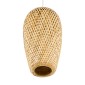 GloboStar® SAN TROPEZ 00764 Boho Κρεμαστό Φωτιστικό Ανάρτηση Μονόφωτο 1 x E27 IP20 Μπεζ Ξύλο - Μ19 x Π19 x Υ42cm