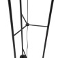 GloboStar® CURACAO 00771 Μοντέρνο Επιδαπέδιο Φωτιστικό Μονόφωτο 1 x E27 IP20 Μαύρο Μέταλλο με Καφέ Ξύλο - Μ30 x Π30 x Υ170cm