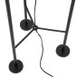 GloboStar® CURACAO 00771 Μοντέρνο Επιδαπέδιο Φωτιστικό Μονόφωτο 1 x E27 IP20 Μαύρο Μέταλλο με Καφέ Ξύλο - Μ30 x Π30 x Υ170cm