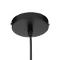 GloboStar® OLVERO 00772 Μοντέρνο Κρεμαστό Φωτιστικό Ανάρτηση Μονόφωτο 1 x E27 IP20 Μαύρο & Χρυσό Μέταλλο - Μ18 x Π4 x Y38cm