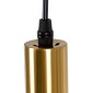 GloboStar® OLVERO 00775 Μοντέρνο Κρεμαστό Φωτιστικό Ράγα Πολύφωτο 4 x E27 IP20 Μαύρο & Χρυσό Μέταλλο - Μ90 x Π18 x Y130cm