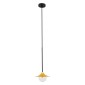 GloboStar® JOLIET 00777 Μοντέρνο Κρεμαστό Φωτιστικό Καμπάνα Μονόφωτο 1 x G9 IP20 Μαύρο & Χρυσό Μέταλλο - Μ20 x Π20 x Y43cm