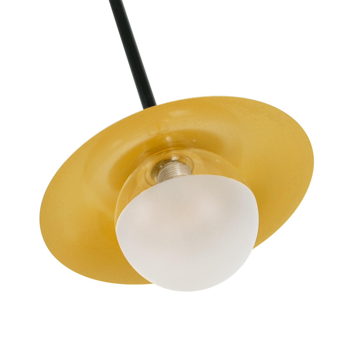 GloboStar® JOLIET 00780 Μοντέρνο Φωτιστικό Οροφής Πλέγμα Πολύφωτο 6 x G9 IP20 Μαύρο & Χρυσό Μέταλλο - Μ93 x Π93 x Υ87cm